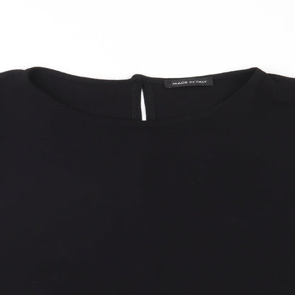 Made in Italy Womens Black   Basic Blouse Size M