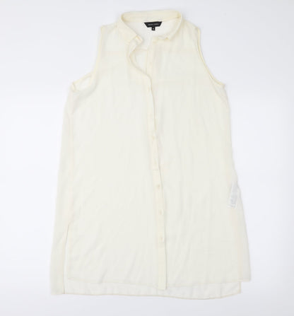 Womens UK Size 10 New Look Ivory Basic Blouse