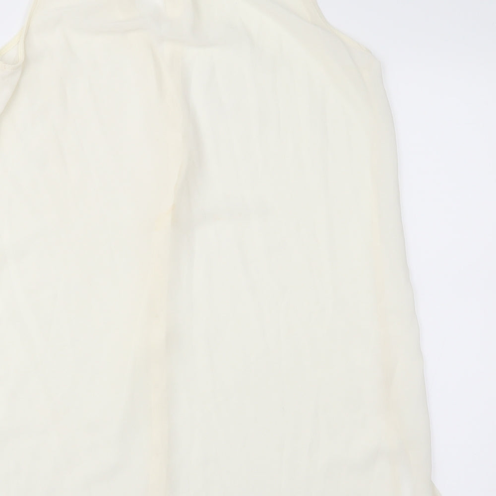 Womens UK Size 10 New Look Ivory Basic Blouse