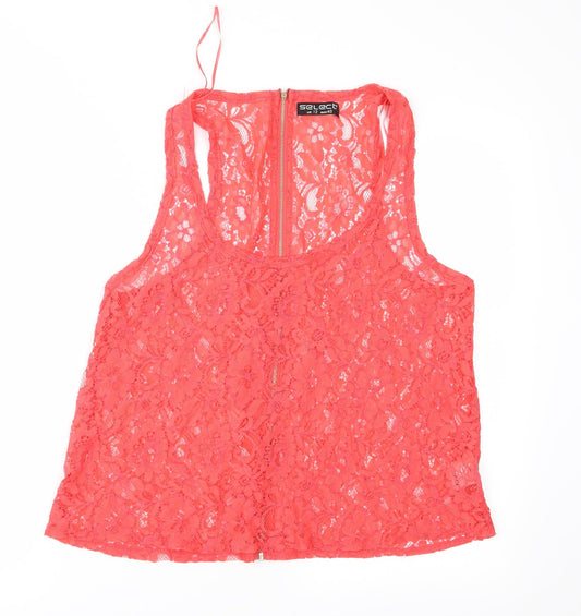 Womens UK Size 12 Select Red Basic Blouse