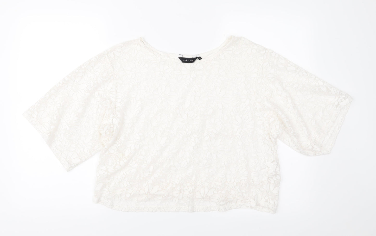 Womens UK Size 14 New Look Ivory Basic Blouse