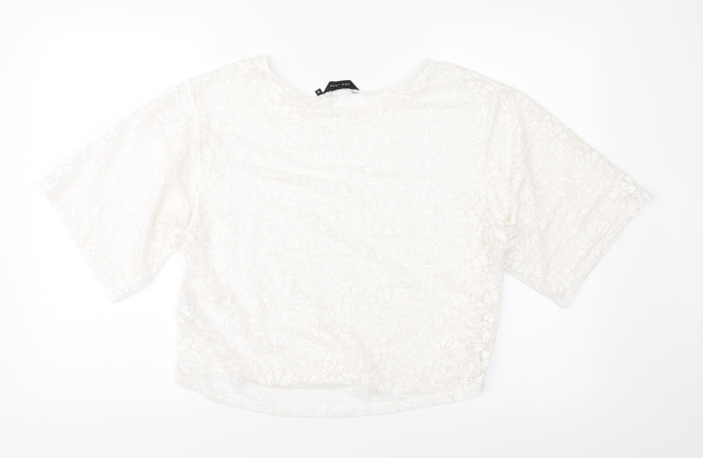 Womens UK Size 14 New Look Ivory Basic Blouse