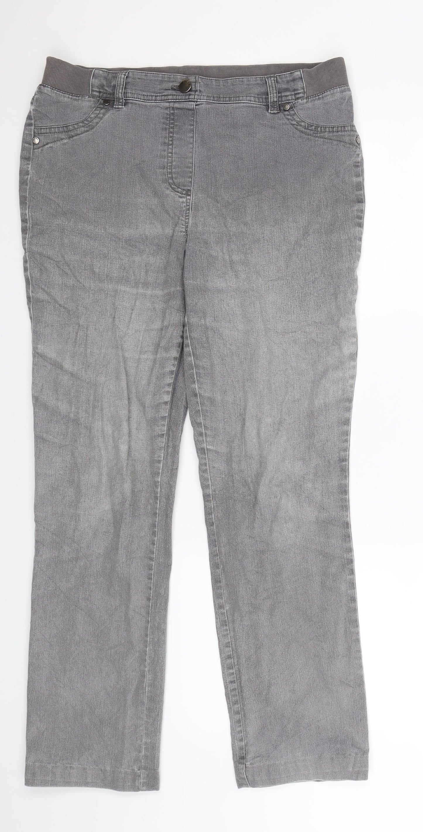 Maine Womens Grey  Denim Jegging Jeans Size 12 L29 in