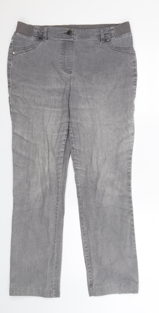 Maine Womens Grey  Denim Jegging Jeans Size 12 L29 in