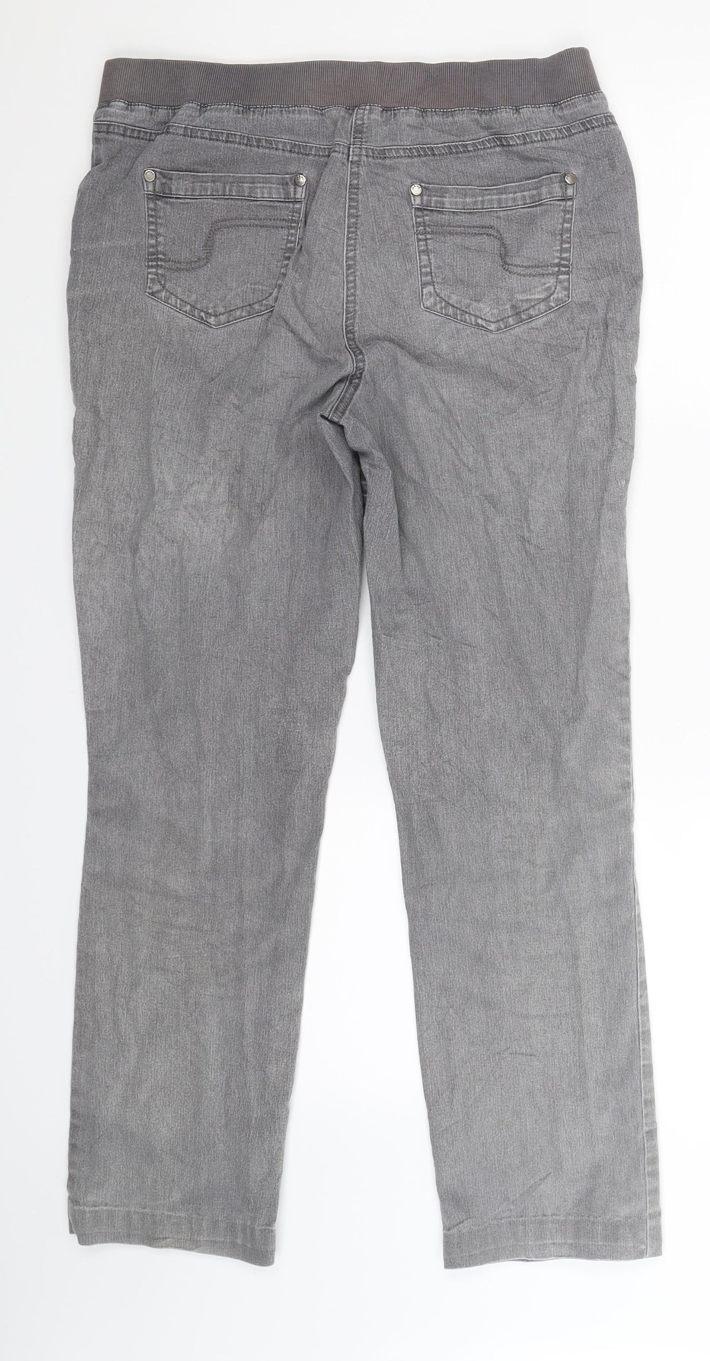 Maine Womens Grey  Denim Jegging Jeans Size 12 L29 in