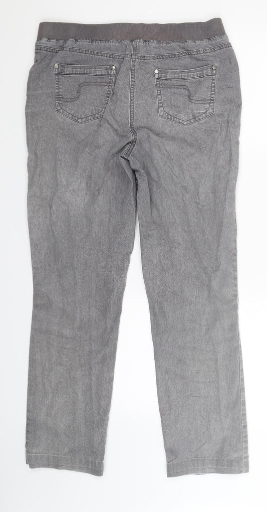 Maine Womens Grey  Denim Jegging Jeans Size 12 L29 in