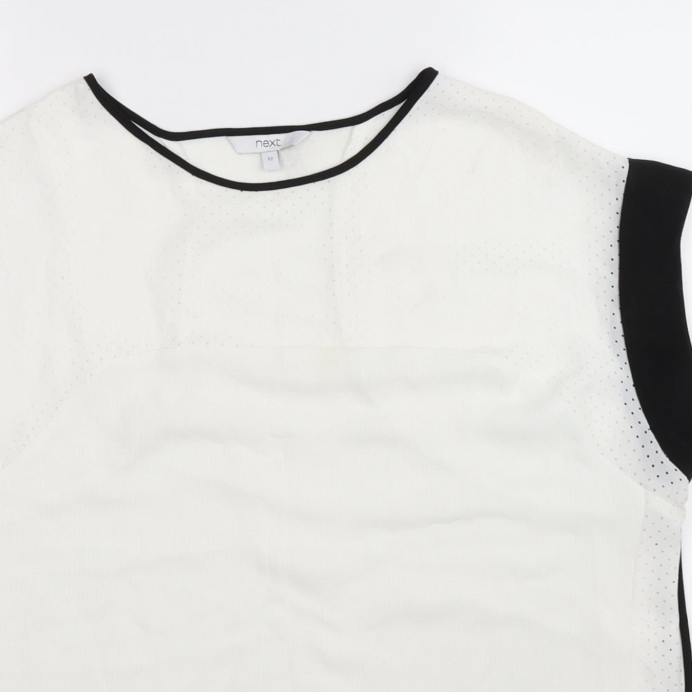 Womens UK Size 12 NEXT White Basic T-Shirt
