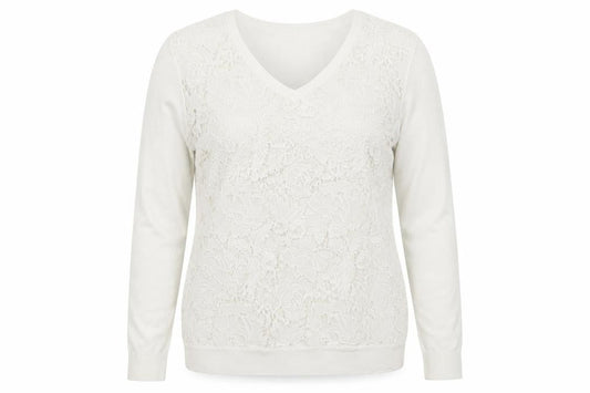 Soon Womens White  Knit Pullover Jumper Size 14
