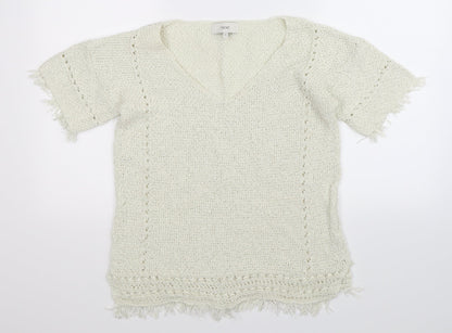 Next Womens Ivory  Knit Pullover Jumper Size 10