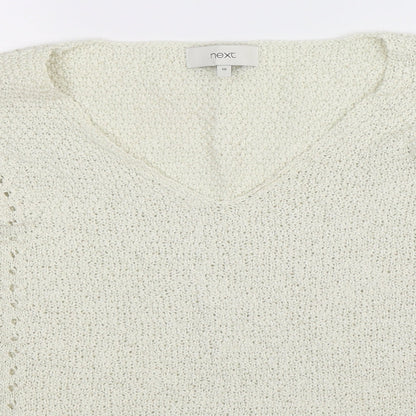 Next Womens Ivory  Knit Pullover Jumper Size 10