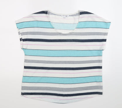 DASH Womens Multicoloured Striped Knit Pullover Jumper Size 18