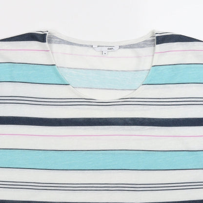 DASH Womens Multicoloured Striped Knit Pullover Jumper Size 18