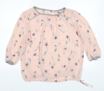 Womens UK Size 12 NEXT Pink Basic Blouse