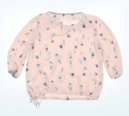 Womens UK Size 12 NEXT Pink Basic Blouse