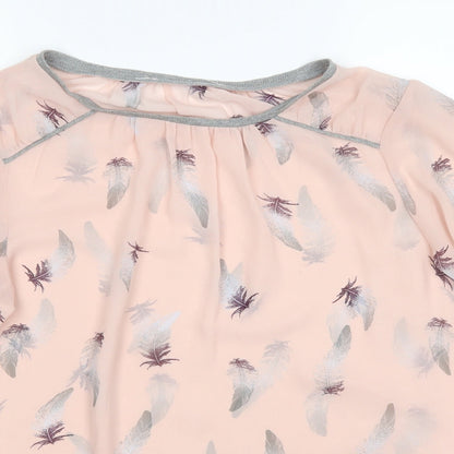 Womens UK Size 12 NEXT Pink Basic Blouse