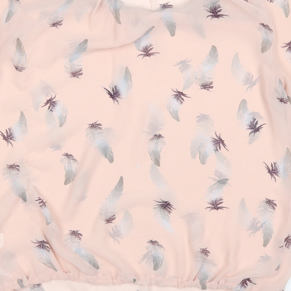 Womens UK Size 12 NEXT Pink Basic Blouse