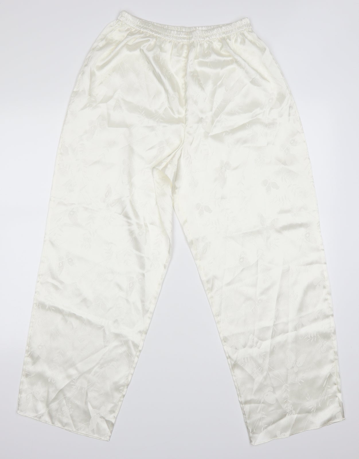 Womens UK Size 25 in Preworn Regular Fit Jogger Ivory Trousers