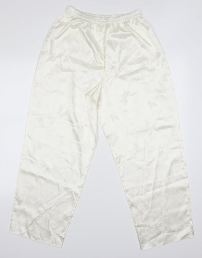 Womens UK Size 25 in Preworn Regular Fit Jogger Ivory Trousers