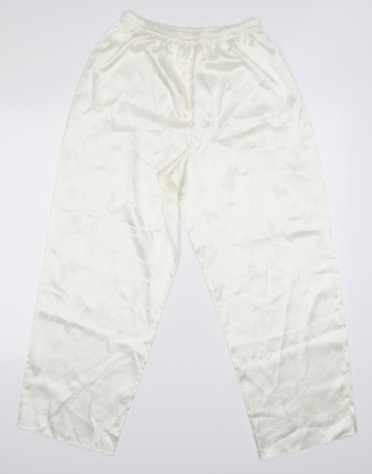 Womens UK Size 25 in Preworn Regular Fit Jogger Ivory Trousers