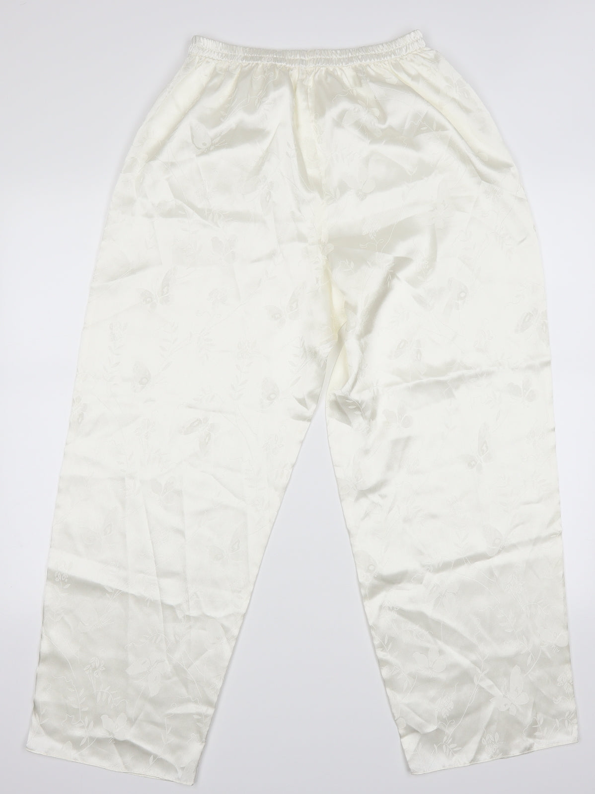 Womens UK Size 25 in Preworn Regular Fit Jogger Ivory Trousers
