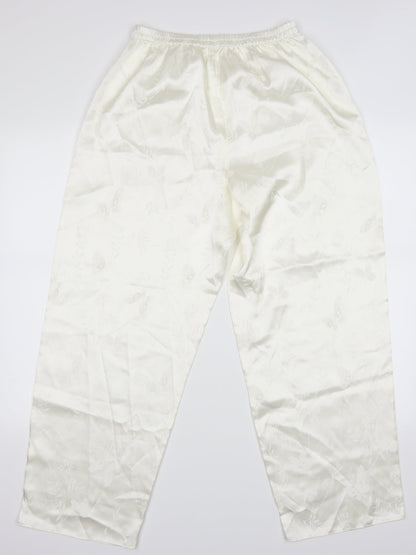 Womens UK Size 25 in Preworn Regular Fit Jogger Ivory Trousers
