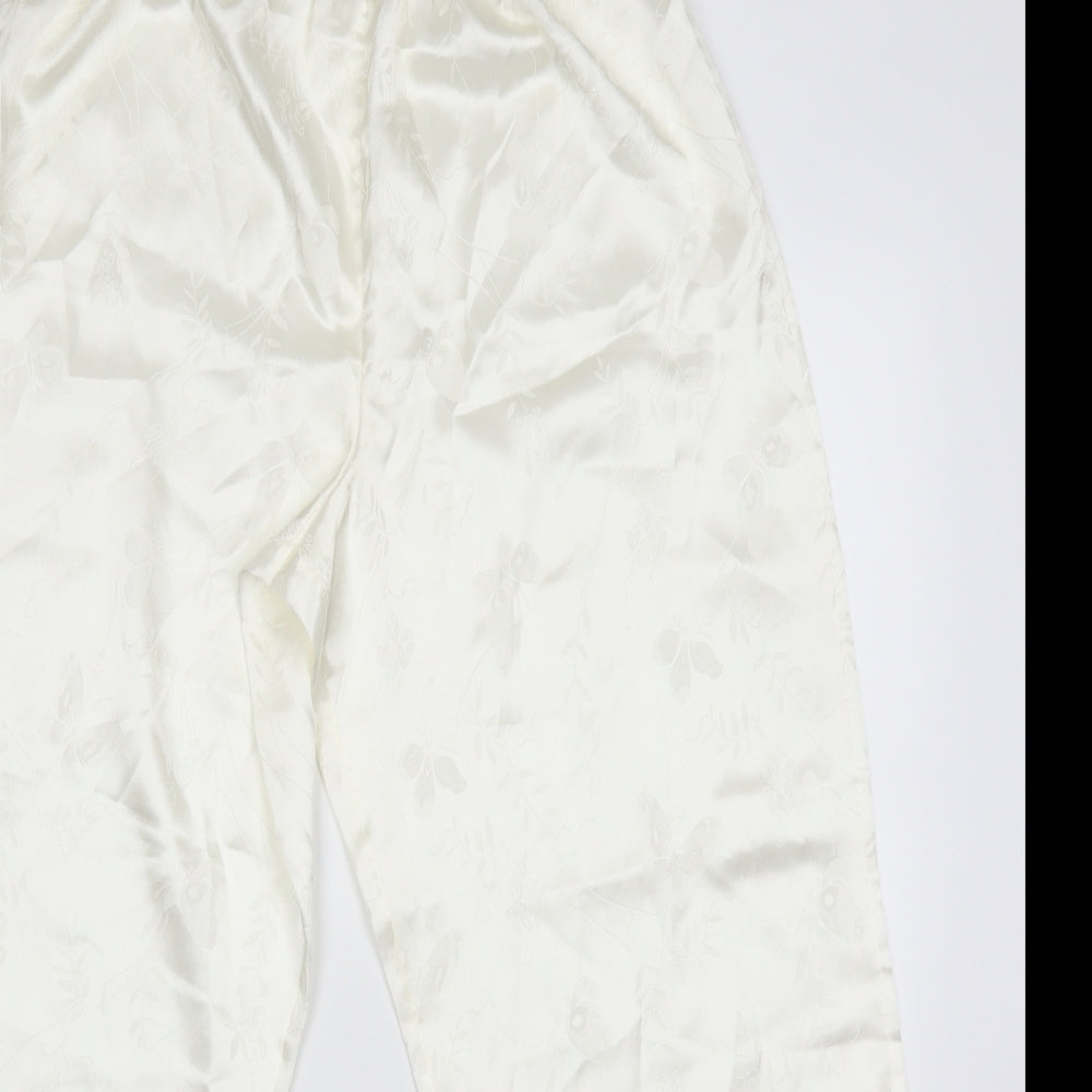Womens UK Size 25 in Preworn Regular Fit Jogger Ivory Trousers