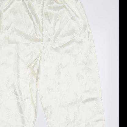 Womens UK Size 25 in Preworn Regular Fit Jogger Ivory Trousers