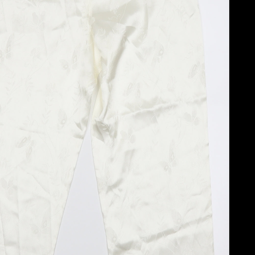 Womens UK Size 25 in Preworn Regular Fit Jogger Ivory Trousers
