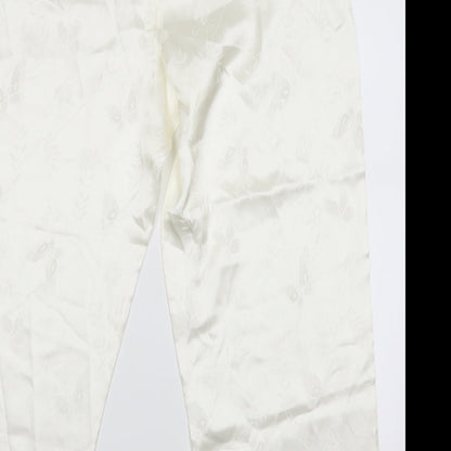 Womens UK Size 25 in Preworn Regular Fit Jogger Ivory Trousers