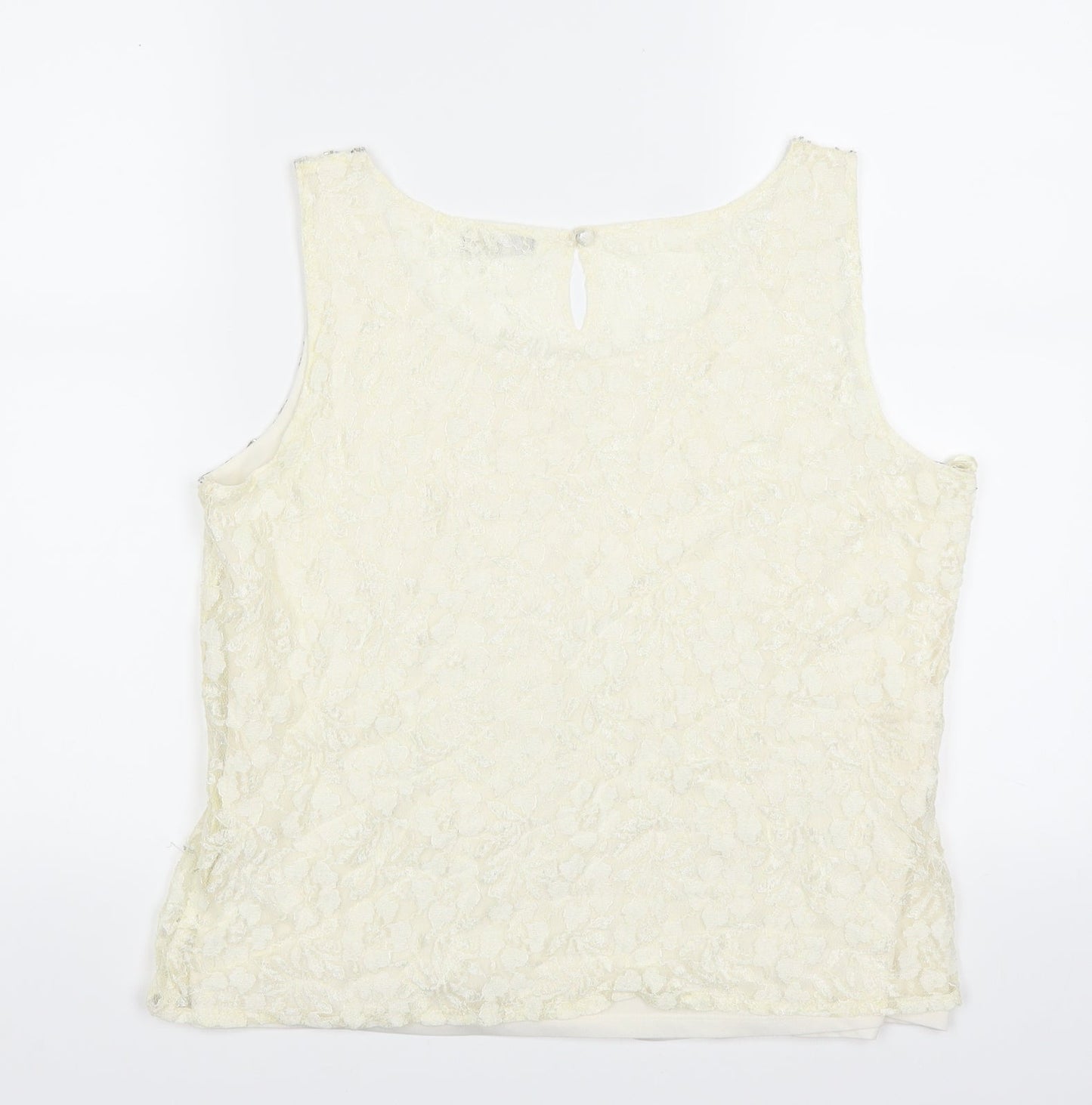 Womens UK Size 12 M&Co Ivory Basic Blouse