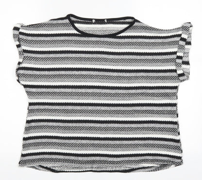 Womens UK Size M Preworn Grey Basic T-Shirt