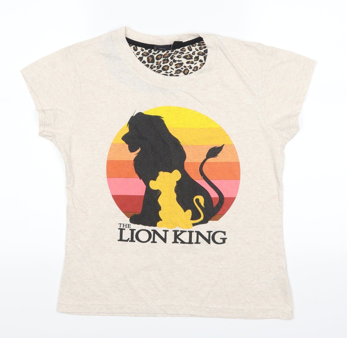 Womens UK Size S love to lounge Beige Basic T-Shirt