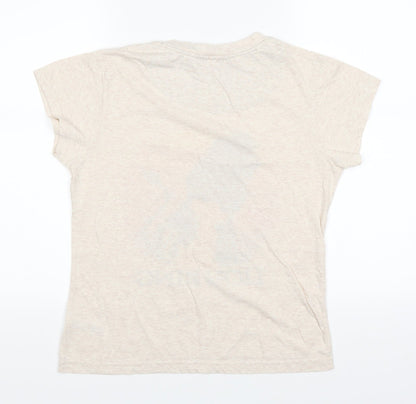 Womens UK Size S love to lounge Beige Basic T-Shirt