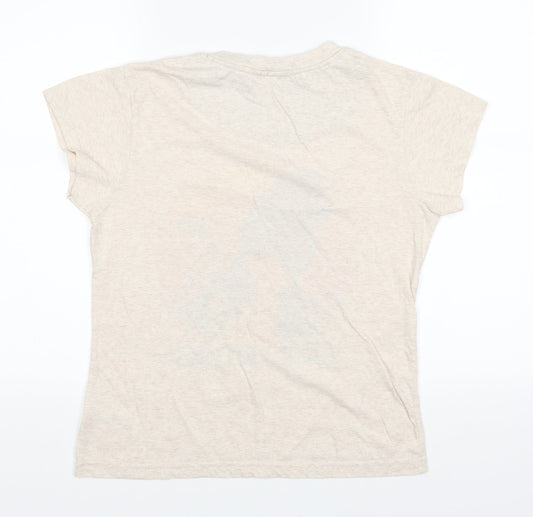 Womens UK Size S love to lounge Beige Basic T-Shirt