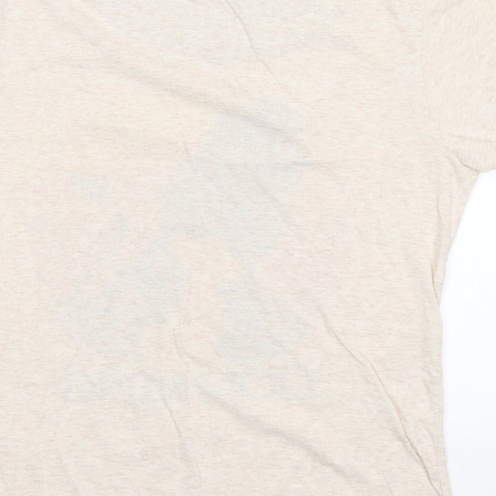 Womens UK Size S love to lounge Beige Basic T-Shirt