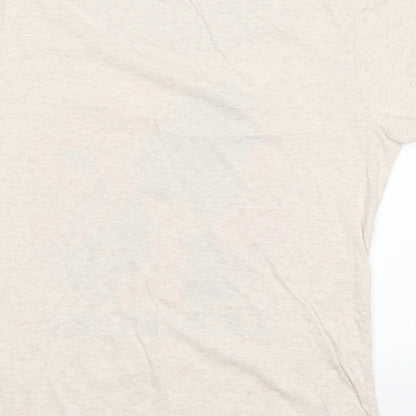 Womens UK Size S love to lounge Beige Basic T-Shirt