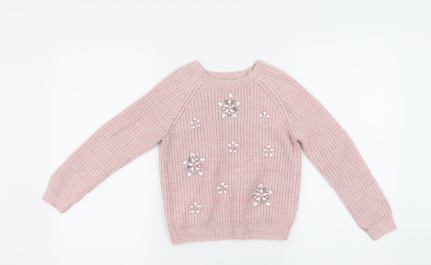 I Love Girlswear Girls Pink   Pullover Jumper