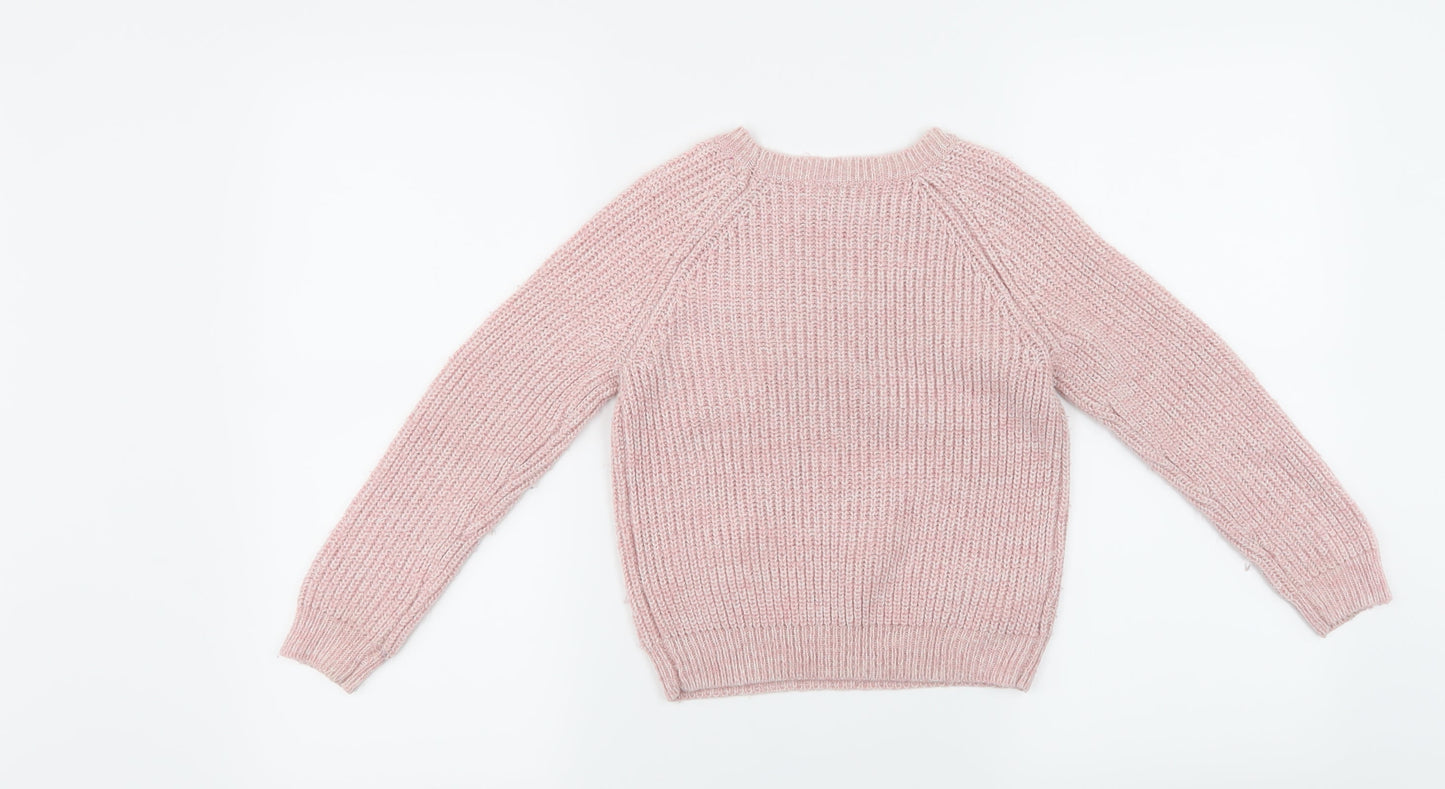 I Love Girlswear Girls Pink   Pullover Jumper