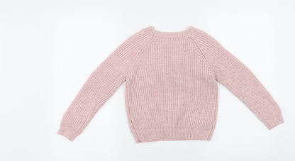 I Love Girlswear Girls Pink   Pullover Jumper
