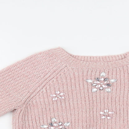 I Love Girlswear Girls Pink   Pullover Jumper