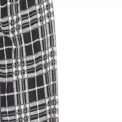 South Womens Black Check  Jogger Leggings Size 10 L26 in