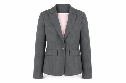 BHS Womens Grey Striped  Jacket Suit Jacket Size 10