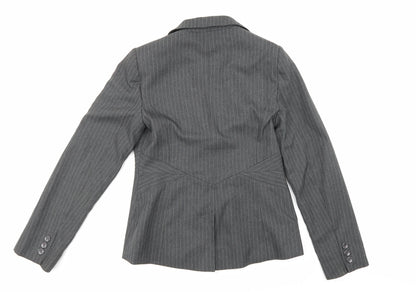 BHS Womens Grey Striped  Jacket Suit Jacket Size 10