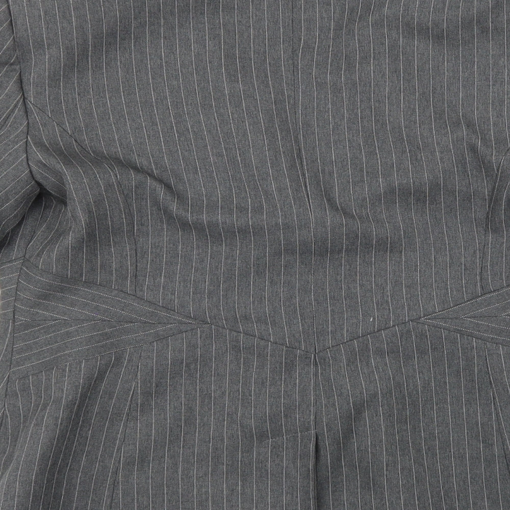 BHS Womens Grey Striped  Jacket Suit Jacket Size 10