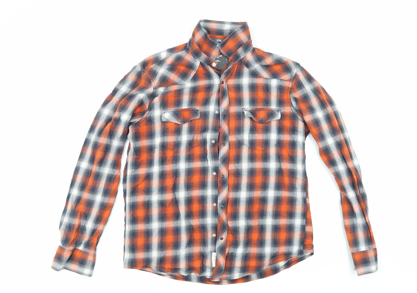 Mens UK Size L Logg Multicoloured  Button-Up Long Sleeve Casual Shirt