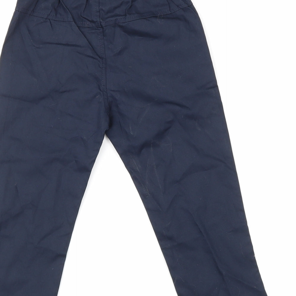 Preworn Boys Black    Trousers Size 4 Years