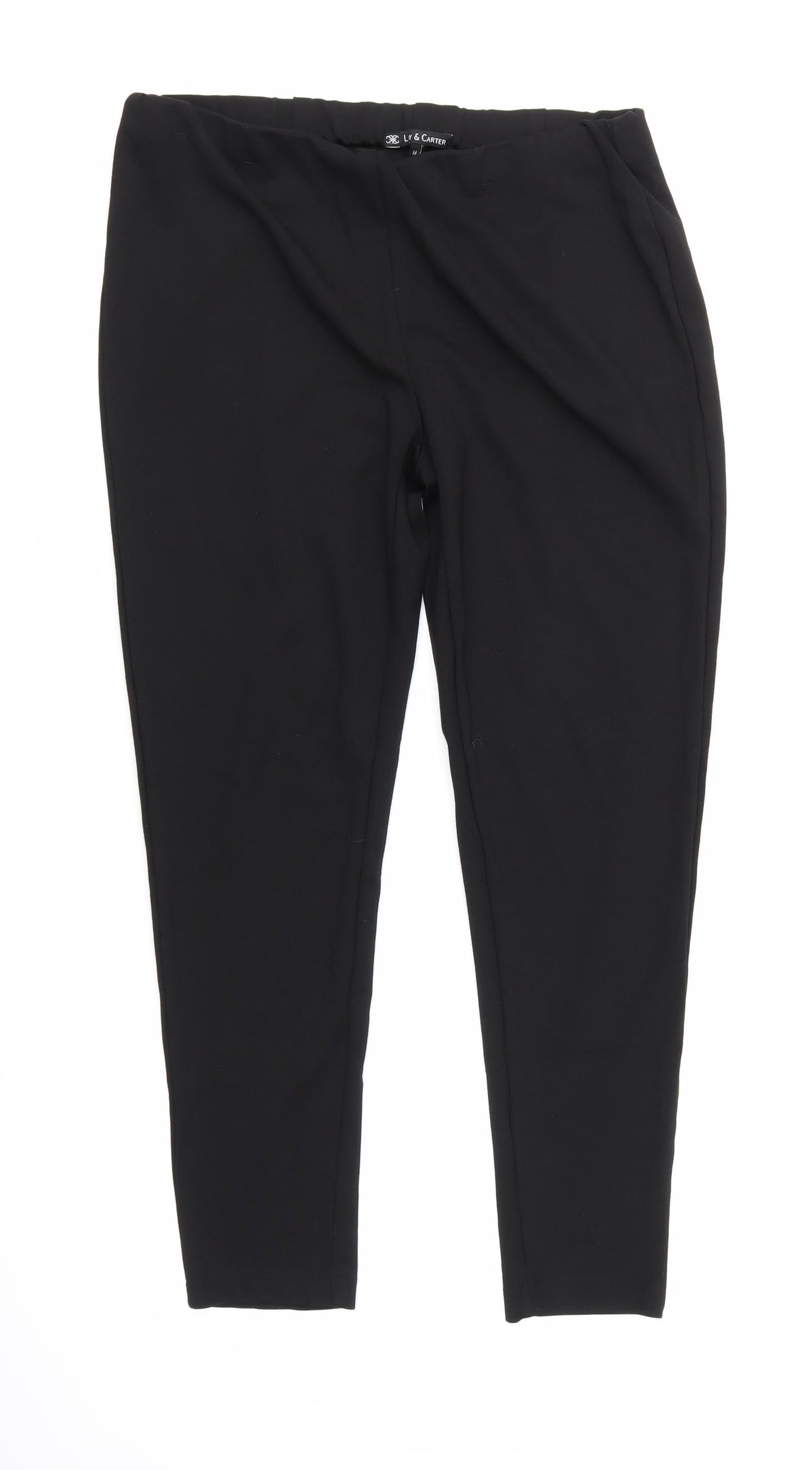 Lily & Carter Womens Black   Trousers  Size 14 L26 in