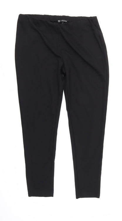 Lily & Carter Womens Black   Trousers  Size 14 L26 in