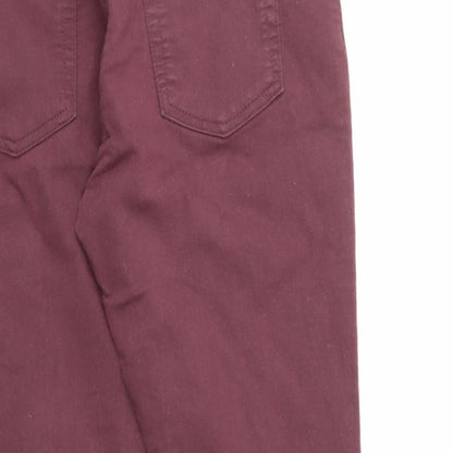 M&S Womens Red   Trousers  Size 12 L25 in