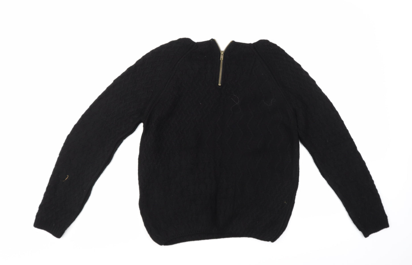 NEXT Womens Black Geometric  Pullover Jumper Size 10